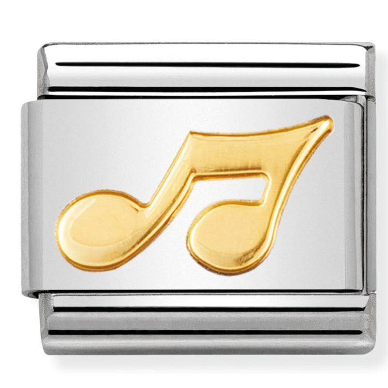 Nomination Composable 030117/02 Steel 18ct Yellow Gold Musical Note