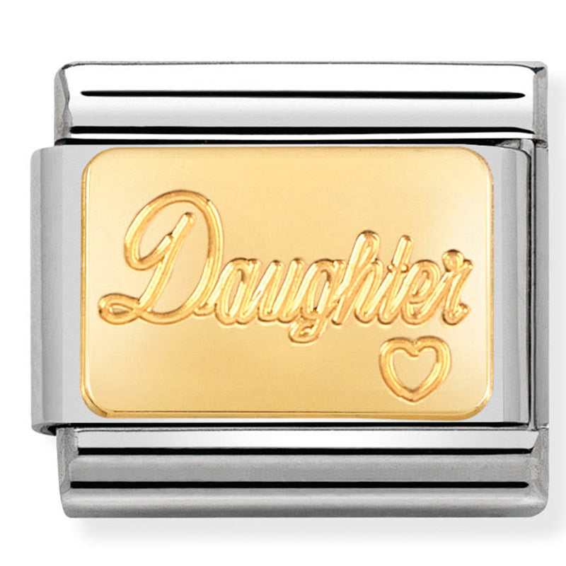 Nomination Composable 030121/25 Steel with 18ct Yellow Gold Daughter