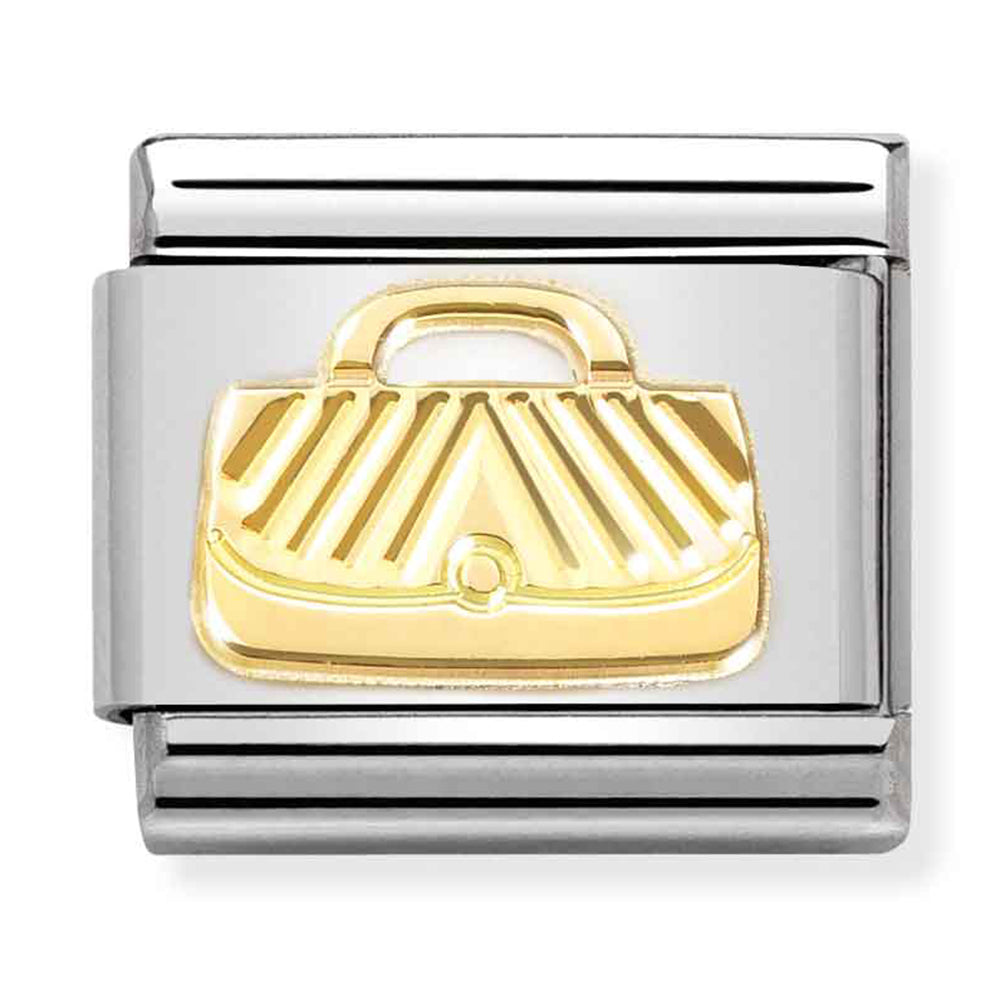 Nomination Composable 030149/48 Steel & 18ct Gold (Etched Bag)