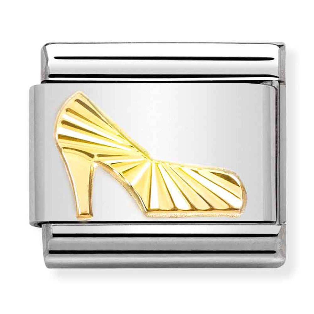 Nomination Composable 030149/49 Steel & 18ct Gold (Etched Shoe)