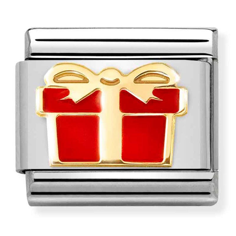 Nomination Composable 030272/70 Steel and 18ct Yellow Gold Enamel Present