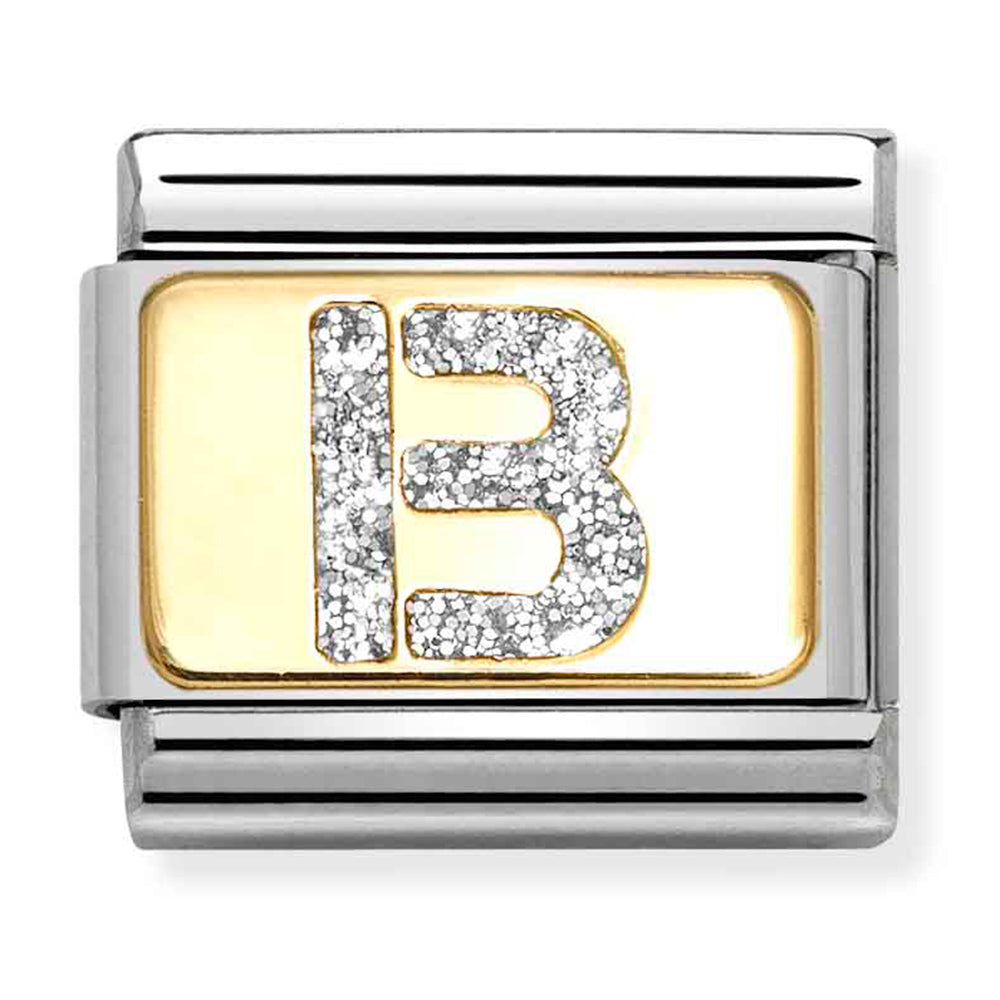 Nomination Composable 030291/02 Steel with 18ct Yellow Gold Glitter B
