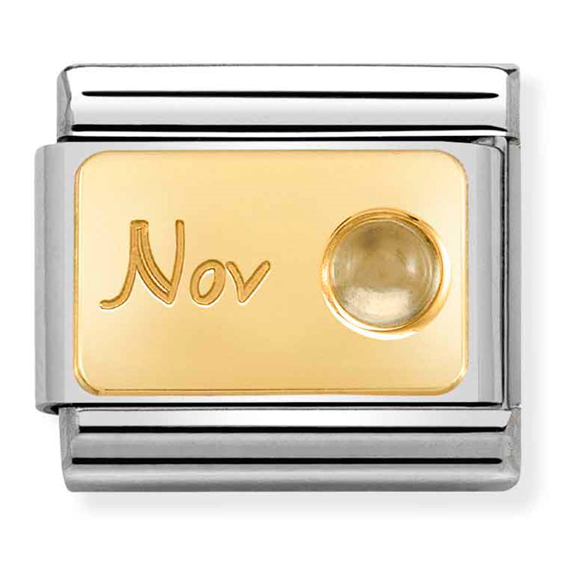 Nomination Composable 030519/11 18ct Yellow Gold November Birthstone