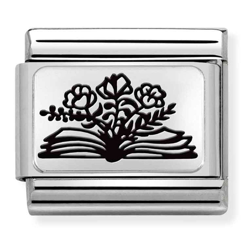 Nomination Composable 330111/27 Book with Flowers