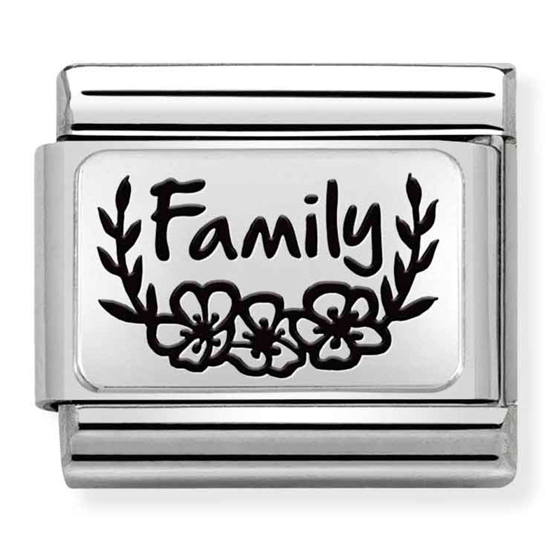 Nomination Composable 330111/33 Steel with words FAMILY
