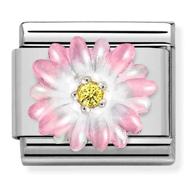 Nomination Composable 330321/05 Enamel Pink Flower (Rose)