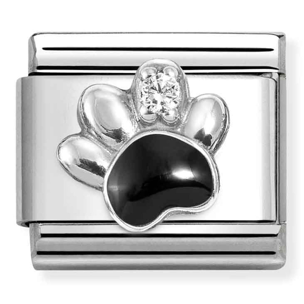 Nomination Composable 330321/12 Paw Print With Enamel And Cz