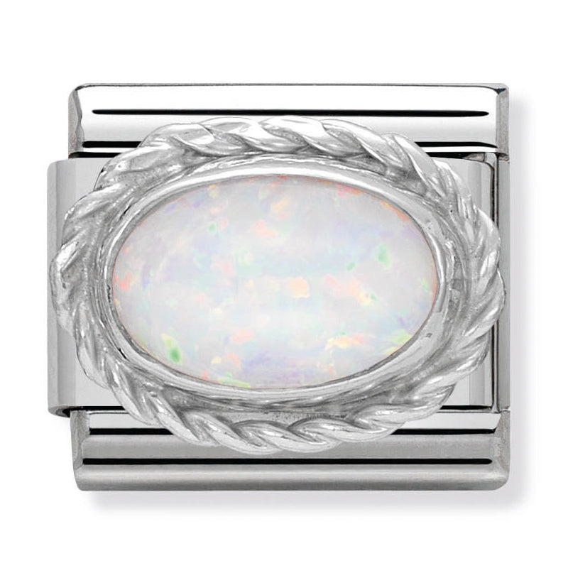 Nomination Composable 330503/07 White Opal October Birthstone