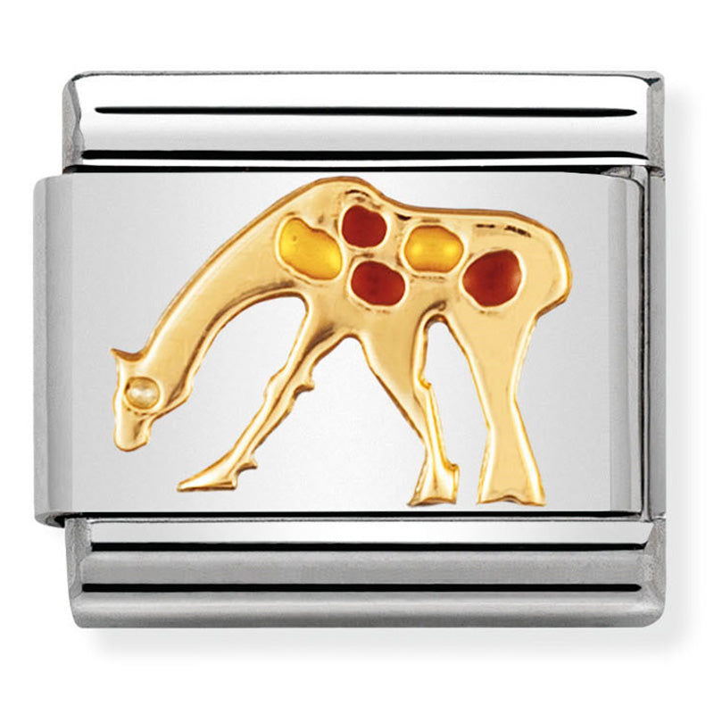 Nomination Composable 030211/26 Giraffe with 18ct Yellow Gold and Enamel