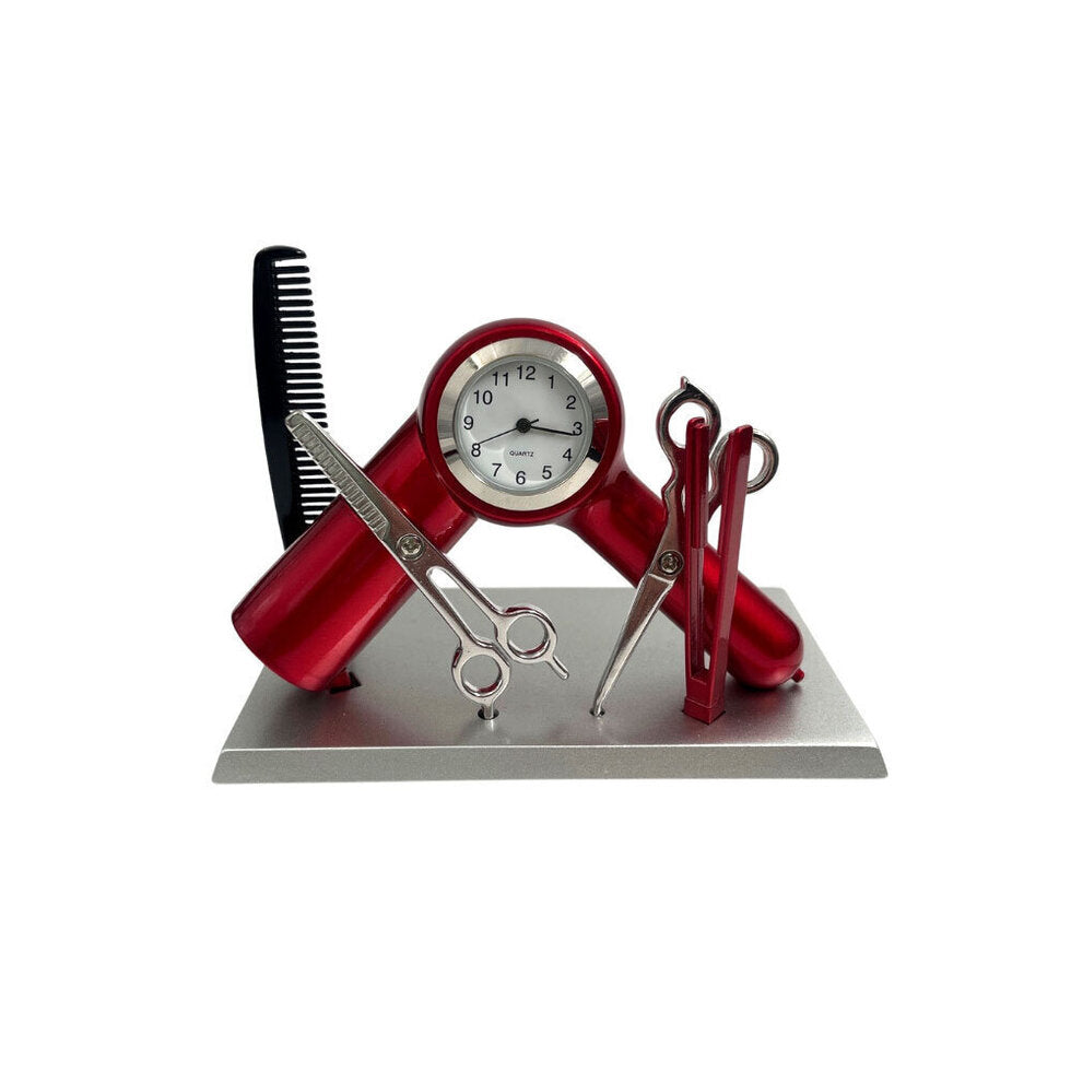 Miniature Hairdresser Set Clock