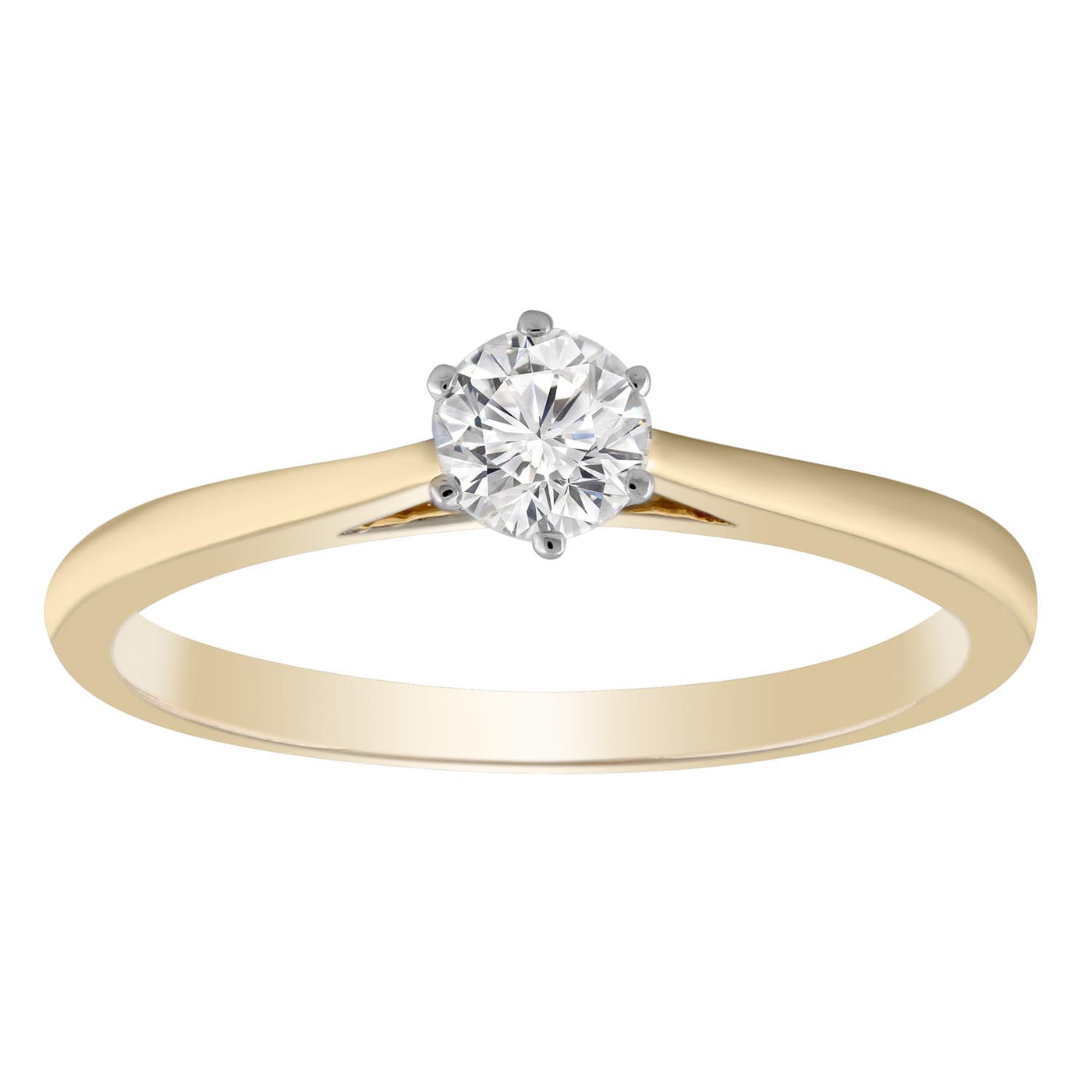 9Ct Yellow Gold Solitaire Diamond Ring