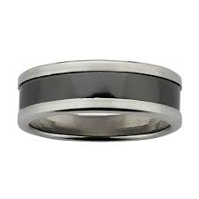 Titanium And Black Zirconium Ring