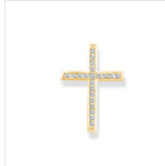 9ct Yellow Gold Diamond Cross (Pendant Only)