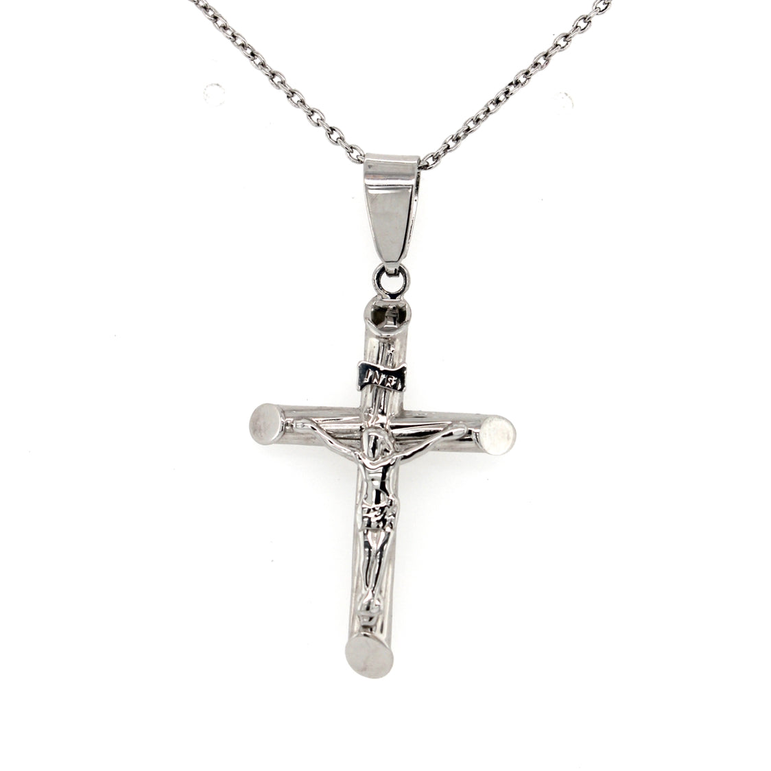 9Ct White Gold Crucifx Pendant Only