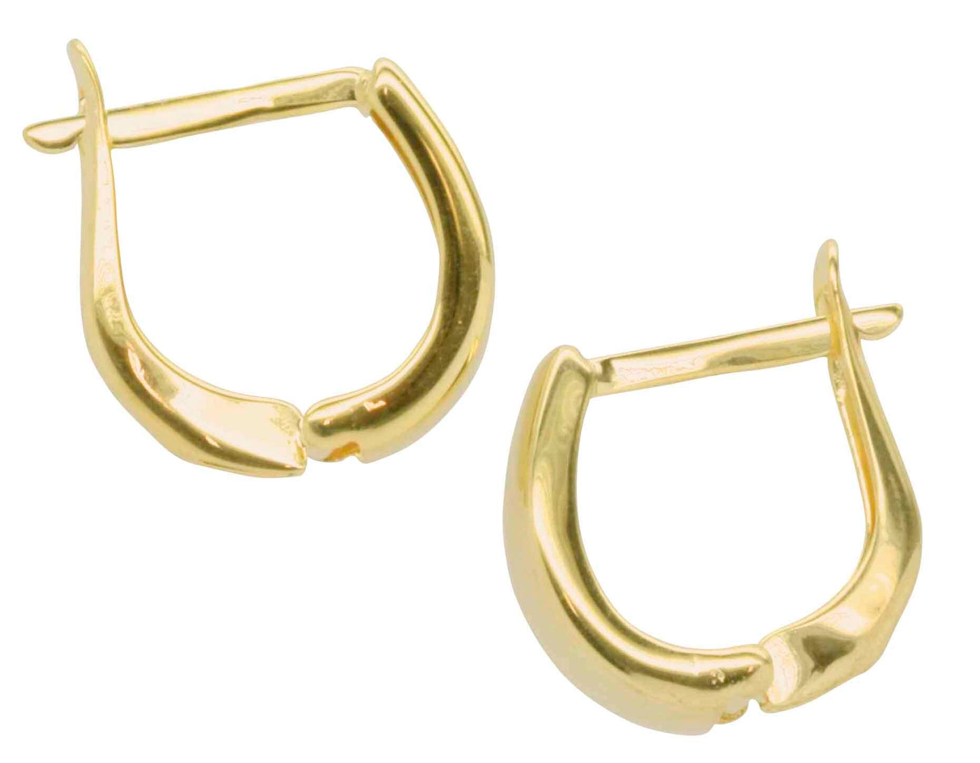 9ct Yellow Gold Silver Filled Hoop