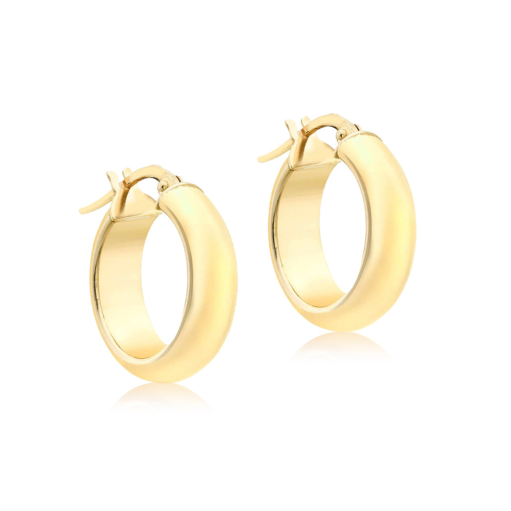 9Ct Yellow Gold Round 19Mm Hoop Earrings