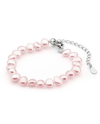 Childs Pink Keshi Pearl Bracelet