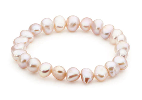 Pink Keshi Freshwater Pearl Elastic Bracelet