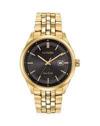 Mens Gold Plated Citizen Eco Drive