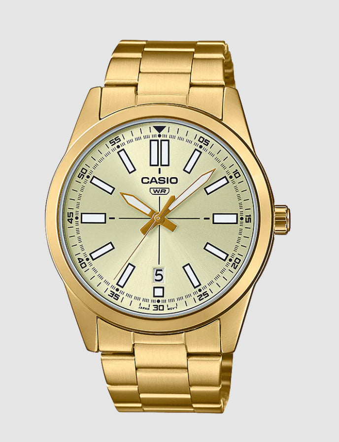Stainless Steel Gold Analogue Casio Watch