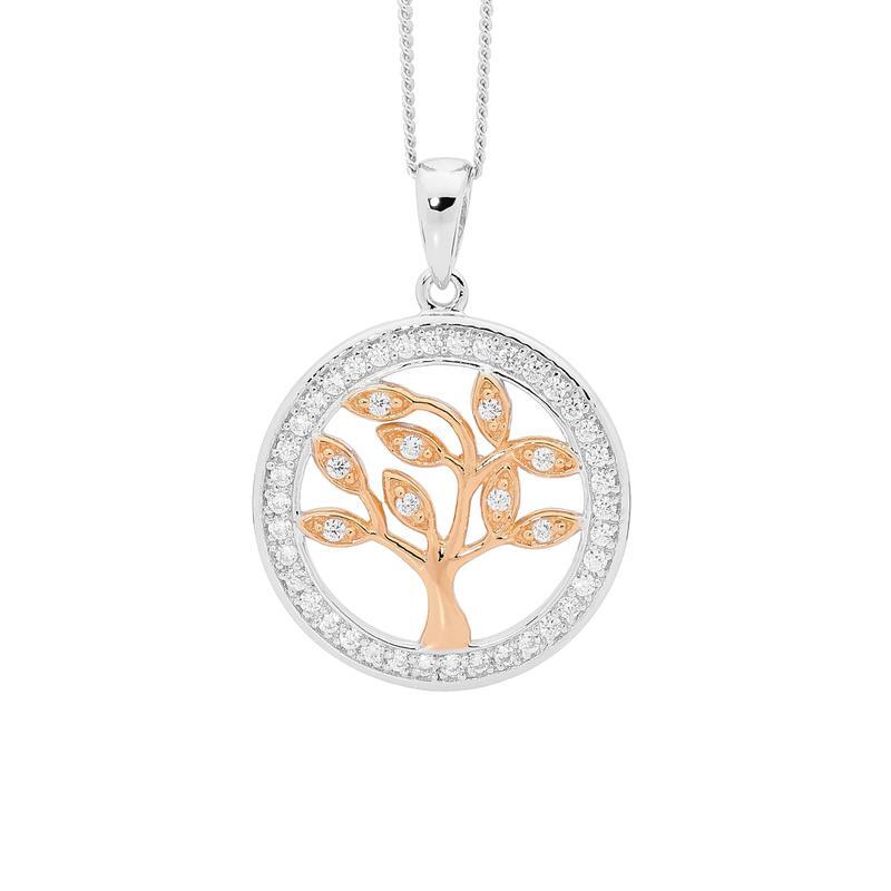 Sterling Silver Cubic Zirconia 'Tree Of Life' Pendant