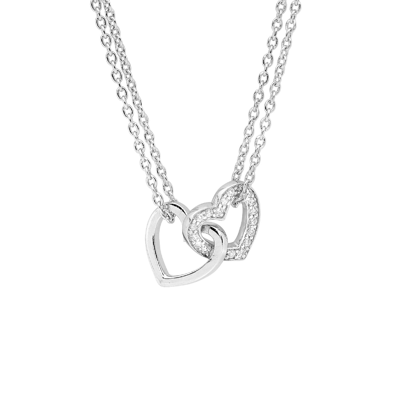 Ellani Double Heart Necklace