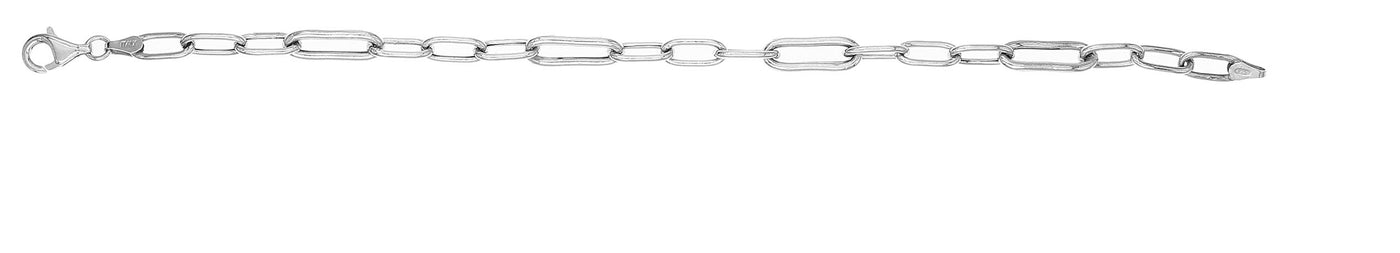 Sterling Silver Paper Clip Link Bracelet