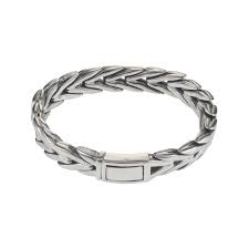 Mens Stainless Steel Byzantine Link Bracelet
