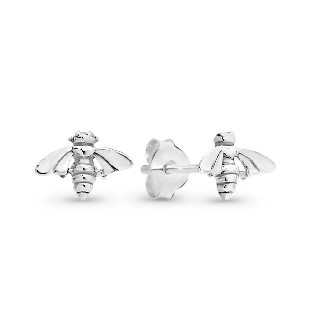 Silver Bee earrings