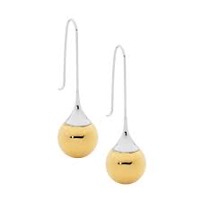 Ellani Stainless With Gold Plate Drop Earrings