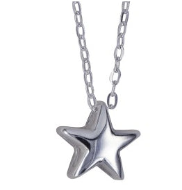 Sterling Silver Star Pendant On 40+5cm Chain