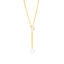 Dansk Tula Gold Plated 2 Tone Necklace (Can Be Worn Two Ways)