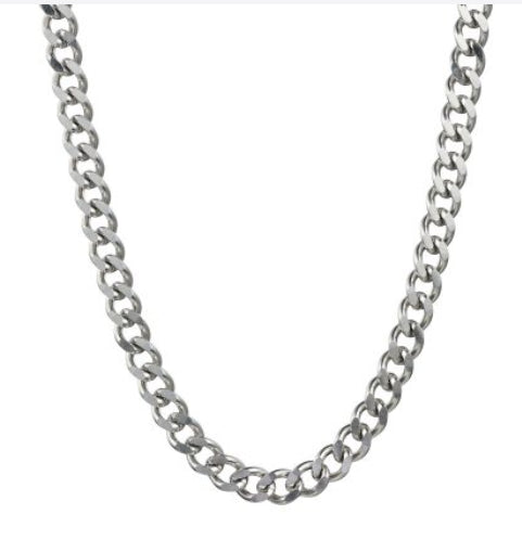 Mens Stainless Steel Curb Link Neck Chain